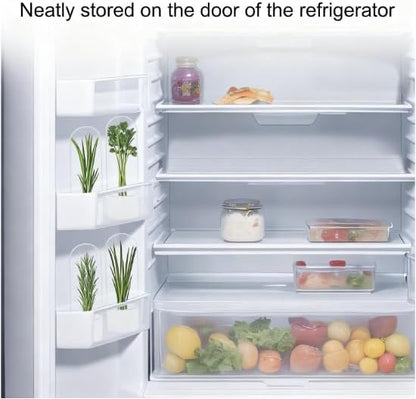 Herb Saver for Refrigerator - Refrigerator Vegetable Freshener Bottle for Preserving Herbs, Parsley, Cilantro, Mint, Coriander, Asparagus for 2-3 Weeks（2Pcs）