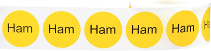 Yellow with Black Carnitas Circle Dot Adhesive Stickers, 1 Inch Round Labels, 500 Total Stickers