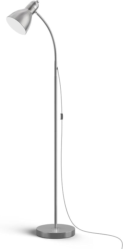 LEPOWER Floor Lamp, Metal Standing Lamp with Adjustable Gooseneck for Dorm | Easy to Assemble, E26 Base, Sturdy Metal Base, Convenient Switch, Task Reading Pole Lights for Office & Bedroom, Living Room