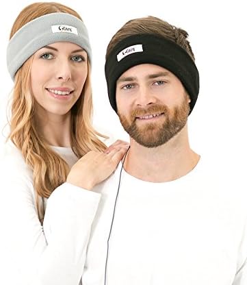 CozyPhones Fleece Sleep Headphones, Wired Over Ear, Black