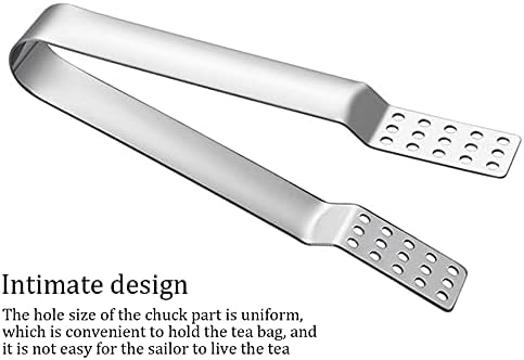 ARFUKA 3pcs Tea Bag Squeezer Stainless Steel Tea Bag Holder Tea Bag Tongs Tea Bag Spoon Tea Bag Strainer Clip for Gripping Ice Cubes Tea Bags for Loose Tea Loose Leaf Gripping Ice Cubes, Silver