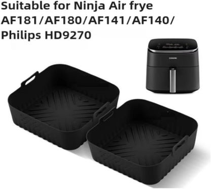 Airfryer AF180 Accessories for Ninja Foodi Dual Drawer AF140 180 AF141 AF181 UK, Silicone Mould for Ninja Hot Air Fryer AF140 EU Oven Microwave, for Philips NA230 COSORI 5.5L
