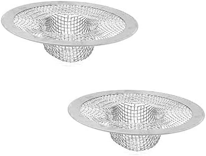 Shower Hair Drain Catcher, Stainless Steel Hair Catcher for Sink Bathroom Tub Drain Hair Catcher By Lechay (2pc)