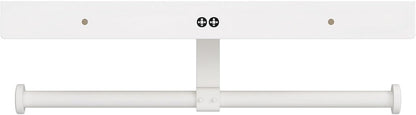 Matte Black Toilet Paper Holder with Shelf, Wall-Mounted Bathroom Organizer, Double Roll