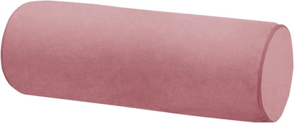 Neck Roll Pillowcases Velvet Cylindrical Pillow Covers 16"x6" with Hidden Zipper for House Home Decor Neck Roll Pillow Cervical Neck Roll Memory Pillow Cylinder Round Cushion (Black, 16x6)