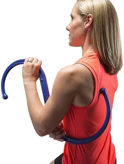 Backnobber II Massager Cane, Cobalt Blue | Deep‑Tissue Self‑Massage Therapy Tool for Neck, Shoulders & Back, Portable, Strong Fiberglass Reinforced Nylon Hook, USA Made