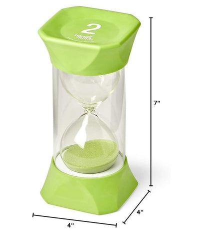 hand2mind Orange Jumbo Sand Timers, 5 Minute Sand Timer, Hourglass Sand Timer with Soft Rubber End Caps Offers Quiet Pausing, Classroom Sand Timers for Kids, Teeth Brushing and Game Timer (Set of 1)