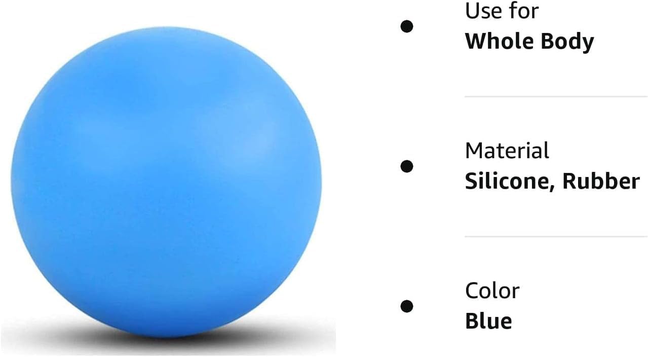 WOVTE Massage Lacrosse Ball Therapy for Sore Muscles Myofascial Release | Shoulders, Neck, Back, Foot, Body, Deep Tissue, Trigger Point, Muscle Knots, Yoga