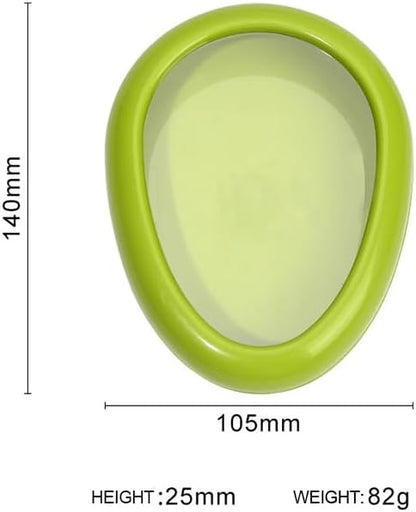 Reusable Avocado & Fruit Saver – 2-Pack Oval Fresh-Keep Containers with Self-Stretch Film Lid, Airtight Fridge Storage for Half Produce, BPA-Free, Dishwasher Safe – Green
