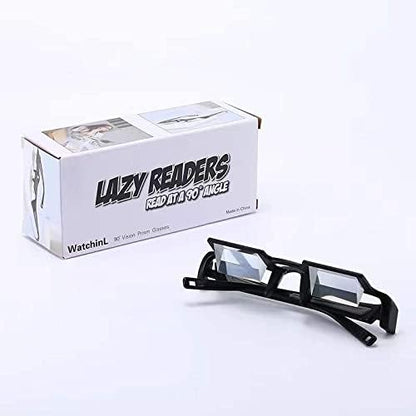 Lazy Glasses Laying Down Light Prism Glasses 90°Angle Prism Glasses Neck Relaxer for Lying down Reading and Watching