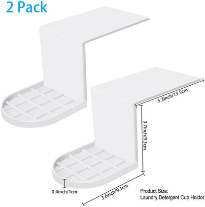 JTLB Laundry Detergent,2 Pack Laundry Detergent Holder Detergent Cup Holder Drip Catcher Tray Laundry Dispenser for Fabric Softener Container