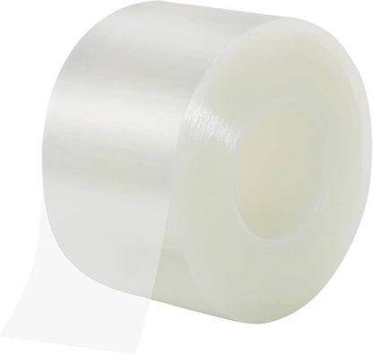 Qoqooice Transparent Window Weather Sealing Tape 2 Inch x 33 FT Weather Stripping Residue-Free Clear Window Insulation Tape for Doors Windows and Shower Glass Gaps