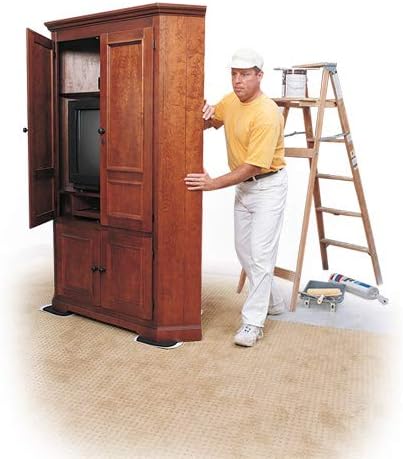 Furniture Slides for Carpet, Large (9” x 6”) - Easily Move Sofas, Loveseats, Cabinets, Bookcases, and More (4 Slides per Set)