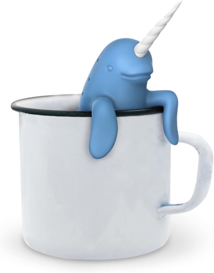 Genuine Fred RELAXOLOTL Tea Infuser, Cute Axolotl Design, For Loose Leaf Tea, Flexible, Easy to Clean Silicone, Fun Gift for Tea Lovers, Clever Kitchen Gadget