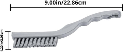 SPARTA Grout Brush with Stiff Nylon Bristles, 8 Inch, White | Flo-Pac, Stiff Crimped Nylon Bristles, 2.75-Inch Brush Section, Narrow Crevices, BPA Free