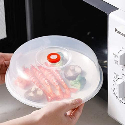 JapanBargain Microwave Plate Cover with Steam Vent, Easy Grip Splatter Guard Lid for Food Reheating, BPA-Free Plastic Dishwasher Safe, Made in Japan, 9 Inch