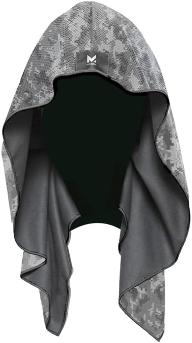 MISSION Cooling Hoodie Towel, Evaporative Cool Technology, Cools Instantly When Wet, UPF 50 Sun Protection, Contours Your Head to Stay in Place, Great for Sports, Fitness, Gym