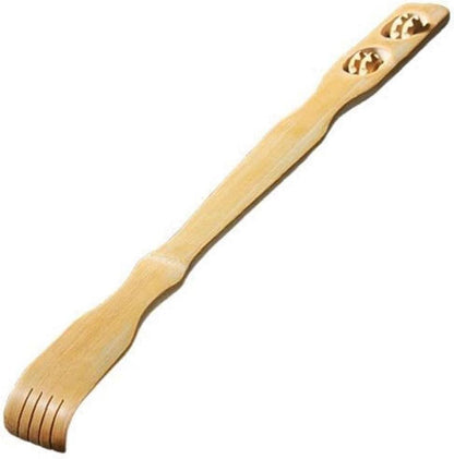 Bamboo Back Scratcher Wooden Body Roller Stick Manual Long Handle Massager for Neck Back Shoulder