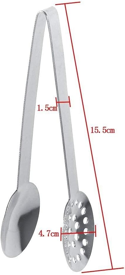 2Pcs Tea Bag Squeezer Tongs, Round Tea Bag Squeezer 2Pcs Stainless Steel Teabag Squeezer Strainer Holder Grip Metal Spoon Mini Sugar Clip for Home