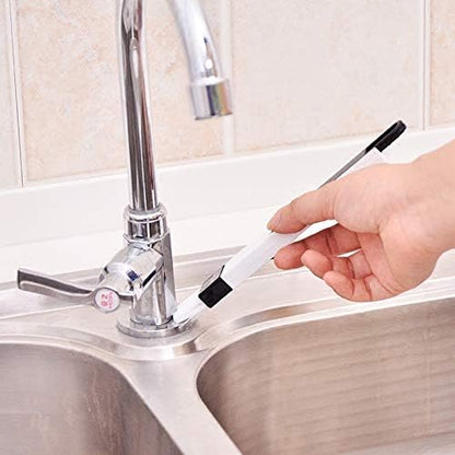Multi-Functional Window Track Cleaner - Window Groove Cleaning Brush Tools with Corner Scraper & Detachable Brush, Portable for Crevice - Sill Scrub Brush Tool for Bathroom, Kitchen Tiles, Door Slots