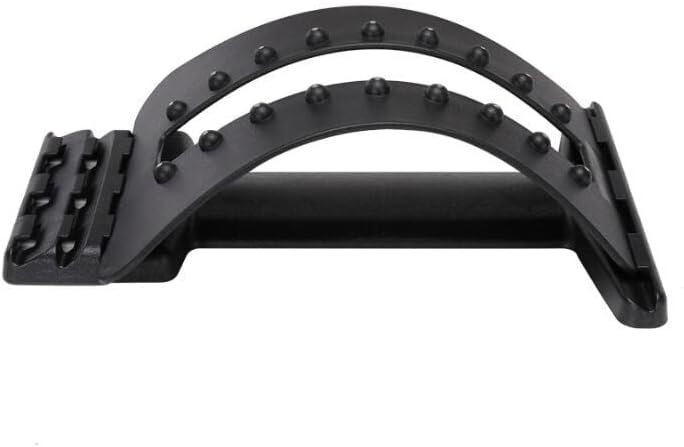 Back Magic Multi-Level Back Stretching Device，Back Alignment Device,Lumbar Stretcher Spinal, Lower and Upper Muscle Pain Relief(Black)