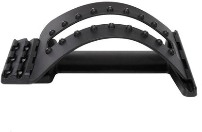 Back Magic Multi-Level Back Stretching Device，Back Alignment Device,Lumbar Stretcher Spinal, Lower and Upper Muscle Pain Relief(Black)