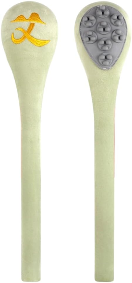 Manual Back Massager & Meridian Pat Stick, Extended Handle Body Percussion Tool for Seniors & Adults, Flexible Relaxing Hammer for Neck, Shoulder, Legs, Home & Office Use
