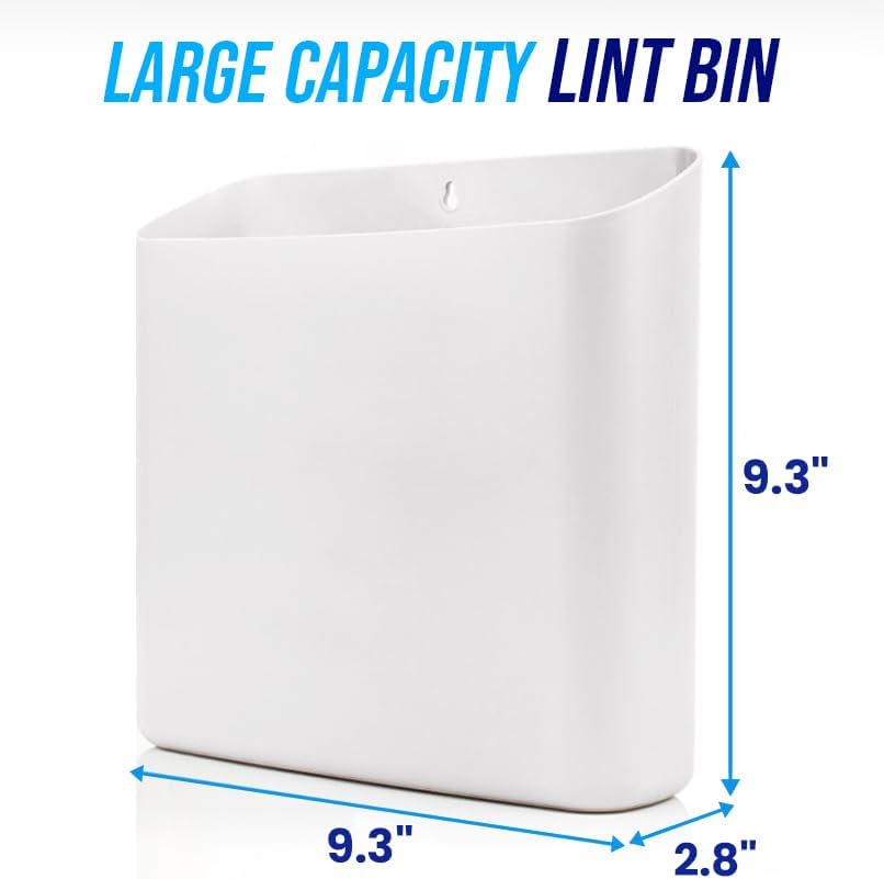 Simplation Magnetic Lint Bin for Laundry Room Storage, Lint Holder Bin | Magnetic Lint Bin, Plastic Lint Trash Can for Laundry Room