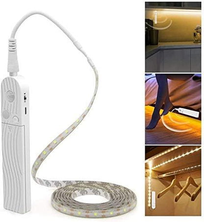 LED Under CABI Lighting Motion Sensor 10Ft Four Modes Bed Stairs Wardrobe Lamp Tape Waterproof 5V USB LED Closet Night Strip Light for Indoor Home Bedroom Decor
