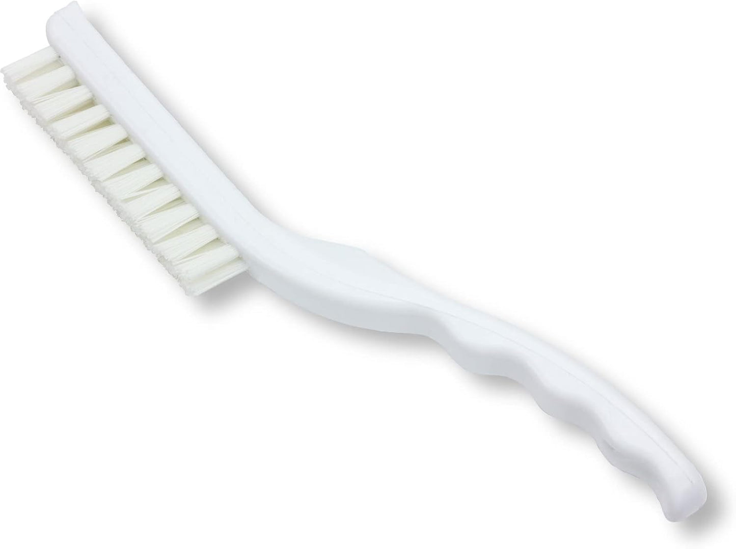 SPARTA Grout Brush with Stiff Nylon Bristles, 8 Inch, White | Flo-Pac, Stiff Crimped Nylon Bristles, 2.75-Inch Brush Section, Narrow Crevices, BPA Free