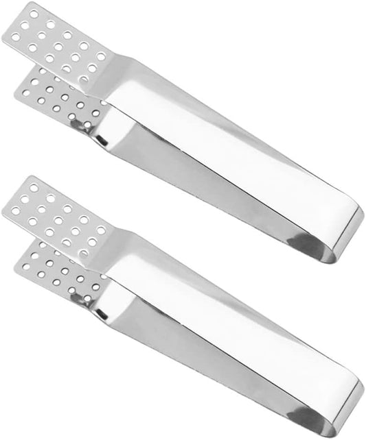 2PCS Stainless Steel Tea Bag Tongs, Mini Food Tongs Teabag Squeezer Sugar Serving for Tea Ice Cube Sugar