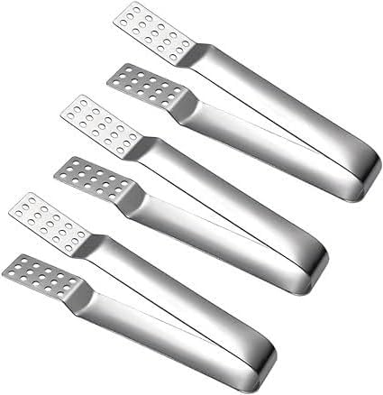3Pcs Silver Tea Bag Squeezer Stainless Steel Tea Bag Tongs Tea Bag Strainer Clip for Loose Tea Loose Leaf Gripping Ice Cube, Tea Bag Sugar, Tea Strainers and Filters, Tea Accessories, Tea Filters
