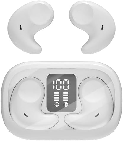 Piluyaa Sleep Earbuds Bluetooth in Ear Light-Weight Headphones, Mini Invisible Earplugs Small Design for Side Sleepers, 58H Playtime with Charging Case, Clear Calls& Noise Block-Black