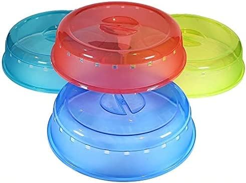 Microwave Plate Bowl Splatter Cover 8 Pack assorted colors Keep Your Microwave Clean While Heating Messy Items with Vented, Colorful Lids!