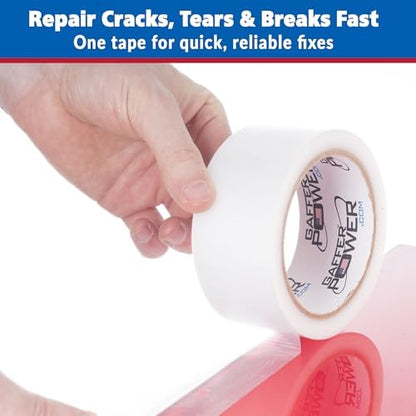 Gaffer Power Clear Repair Tape 2 in x 20 Yds, Waterproof, Made in USA | Semi-transparent heavy duty duct tape for tarps, greenhouses and outdoor repairs