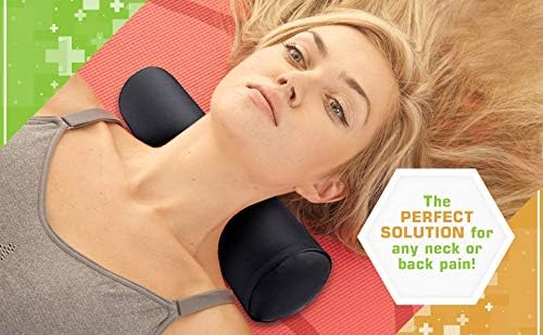 BodyHealt Neck Roll - Original Cervical Round Pillow for Head, Spine & Back Pain Relief. Circle Support for Sleeping. Cylinder Firm Lumbar Bolster