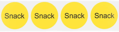 Yellow with Black Carnitas Circle Dot Adhesive Stickers, 1 Inch Round Labels, 500 Total Stickers