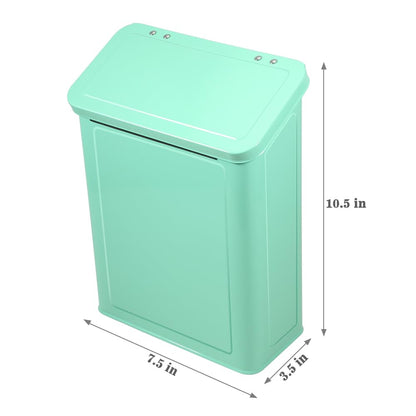 Picowe Magnetic Laundry Storage, Large Metal Lint Holder Bin with Lid for Laundry Room, Space-Saving Trash Container Hanging on Dryer, Washer or Wall Mount Trash Bin (White)