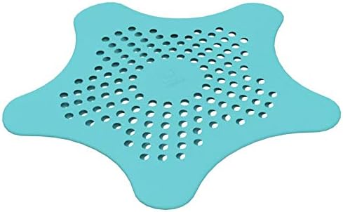 Umbra Starfish Hair Catcher, Suction Cup Drain Cover, 6-Inch, White | Silicone material, flexible and durable, water resistant seal, easy to clean, rust proof, fits standard tubs