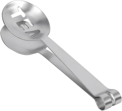 Acouto Tea Stainless Steel Tea Bag Squeezer Tongs, 12cm Lightweight Stainless Steel Teabag Tongs Squeezer Strainer Grip Home Tool Bag