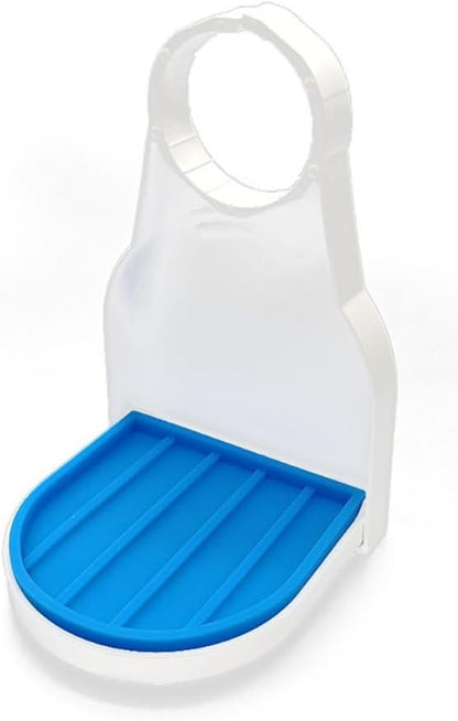 [2 Pack] Laundry Detergent Cup Holder with Drip Tray, No Mess Detergent Drip Catcher, Leak-Proof, Anti-Slip Grip Design, Fits Most Bottles, Keeps Laundry Room Clean and Organized (White)
