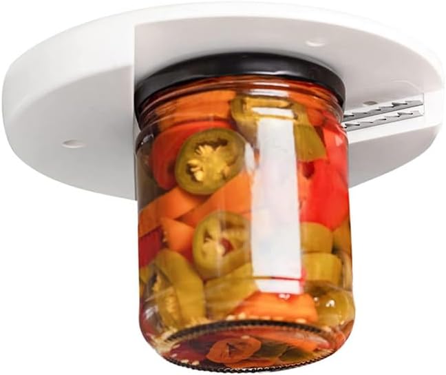 Jar Opener,Undermount Lid Gripper Tool Easily Grip and Unscrew Multi-Sized Jars, Bottles and Containers - Perfect for Seniors & Weak or Arthritic Hands
