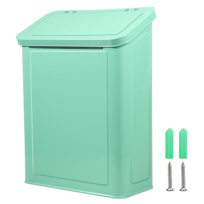 Picowe Magnetic Laundry Storage, Large Metal Lint Holder Bin with Lid for Laundry Room, Space-Saving Trash Container Hanging on Dryer, Washer or Wall Mount Trash Bin (White)