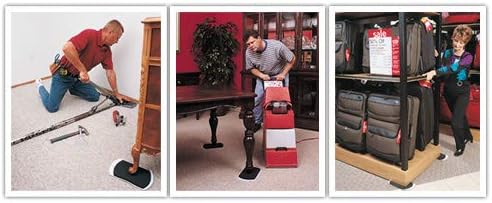 Furniture Slides for Carpet, Large (9” x 6”) - Easily Move Sofas, Loveseats, Cabinets, Bookcases, and More (4 Slides per Set)