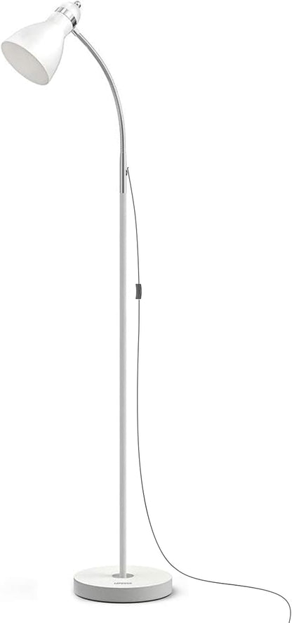 LEPOWER Floor Lamp, Metal Standing Lamp with Adjustable Gooseneck for Dorm | Easy to Assemble, E26 Base, Sturdy Metal Base, Convenient Switch, Task Reading Pole Lights for Office & Bedroom, Living Room