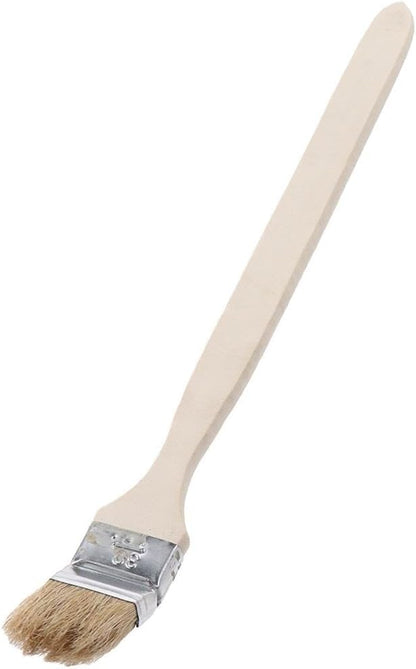 2Pcs Paint Brush Head Width 40mm/1.5 inch Long Wood Handle Metal Ferrule Bent Paint Brush Radiator Brush