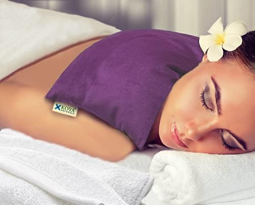 KOYA Naturals Soft Velvet Flax Seed Pillow - Microwave Heating Pad