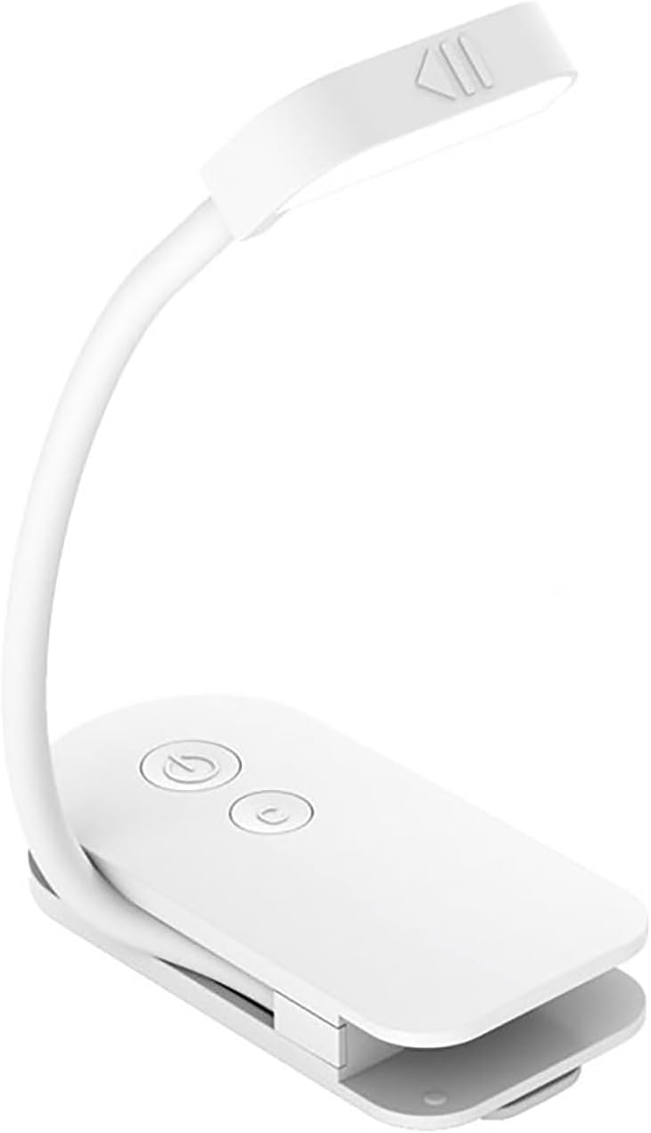 Choudao Rechargeable Book Light, Portable Reading Light,Black | Eye Caring 3 Color Temps, Extremely Long Battery Life, Portable Clip-On Reading Light for Studying