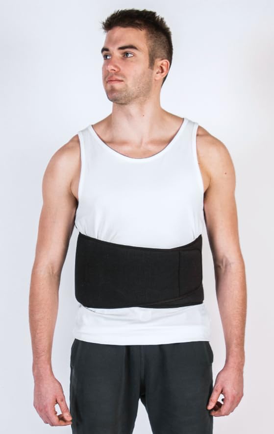Cold and Hot Therapy Wrap, Black, Latex-Free, Non-Toxic, for Back, Abdomen, Hip, Sports Injury Prevention, Recovery (Back/Abdomen). kit Includes Flexible Gel Compress, Sleeve and Strap.