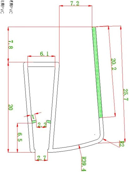 Bathroom Shower Glass Door Bottom Seal Strips, Length 36 Inch 2PCS Transparent PVC Door Bottom Seall Strips for 3/8" (10MM) Thick Framless Glass Panel
